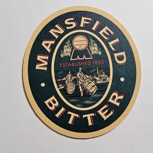 Mansfield Bitter Beer Brewery Advertising Bar Coaster Established 1855 England